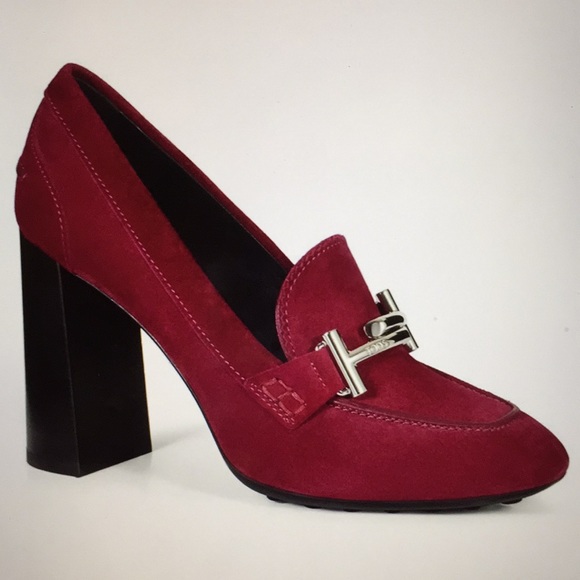 tod's heeled loafers